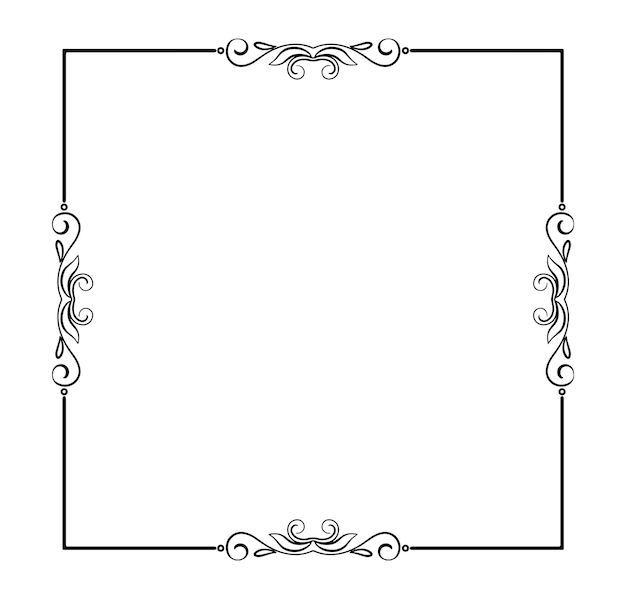 vetor de decoração de moldura vintage