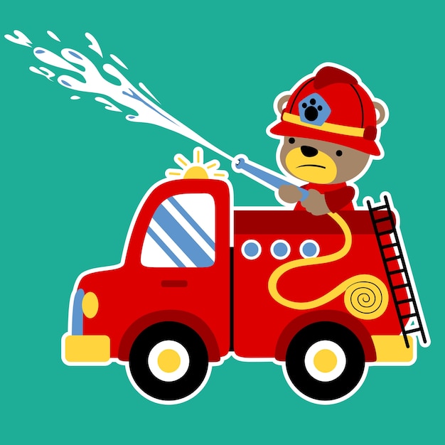 Vetor de desenho animado de bombeiros