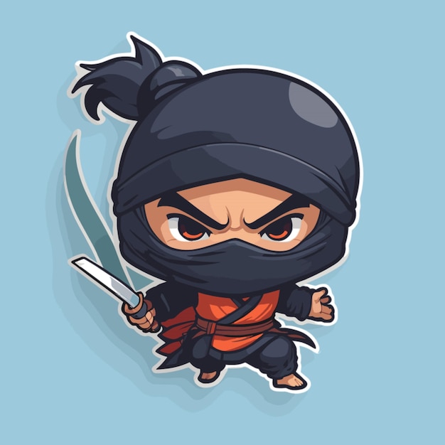 Vetor vetor de desenho animado ninja