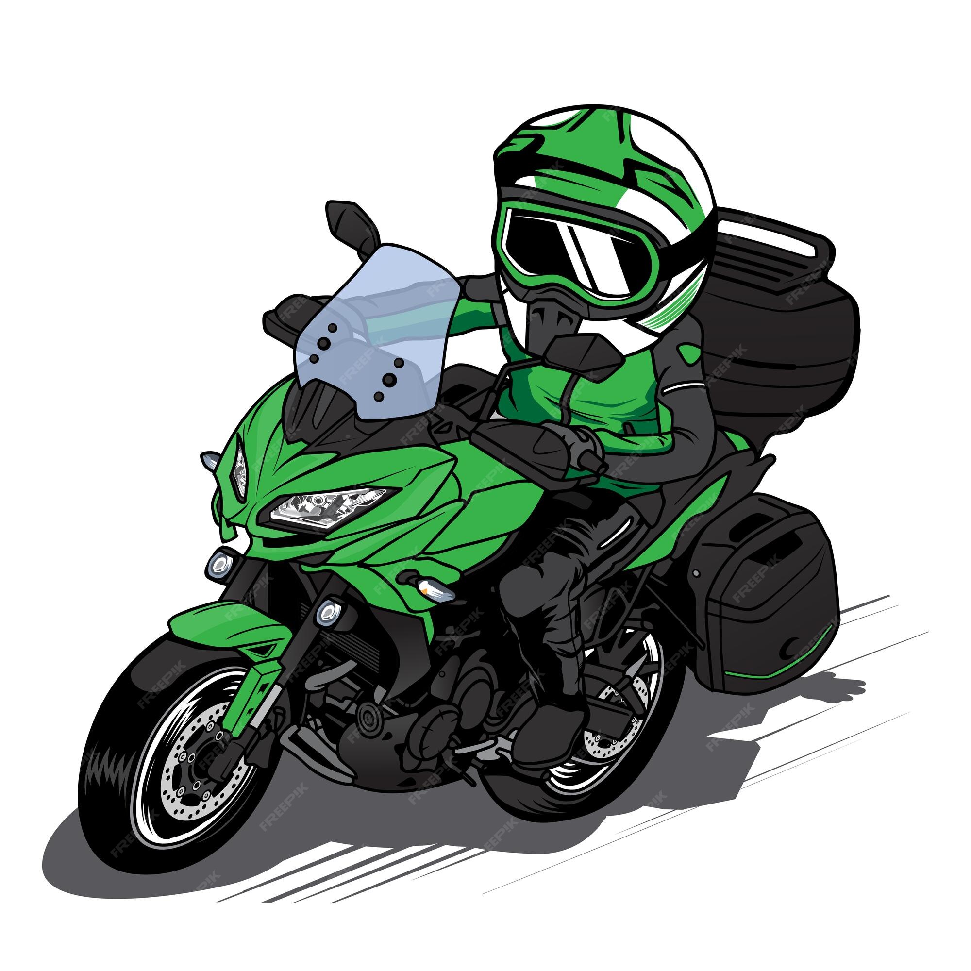 desenhos animados de crânios de motociclistas. 9007166 Vetor no Vecteezy