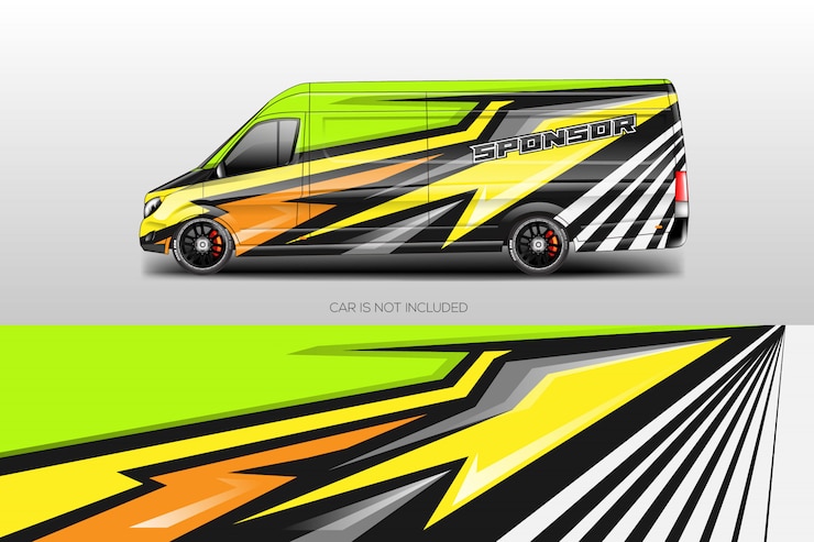 Vetor vetor de desenhos de envoltório de carro