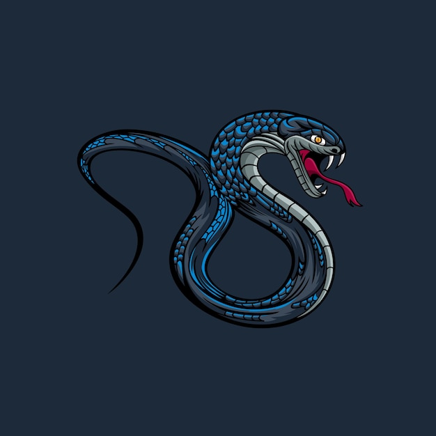 Vetor vetor de design animal de logotipo de cobra