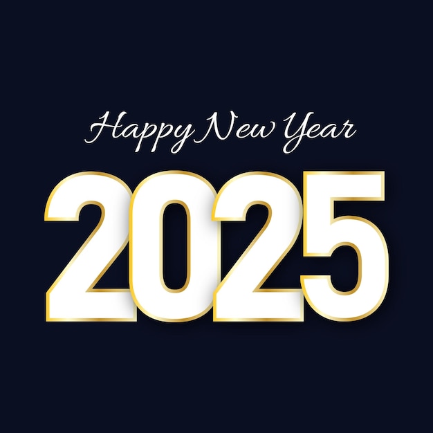 Vetor de design de ano novo 2025 feliz ano novo 2025 fundo de design de