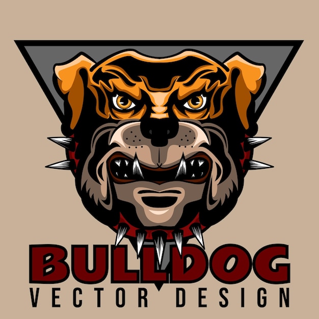 vetor de design de bulldog de arte de cachorro