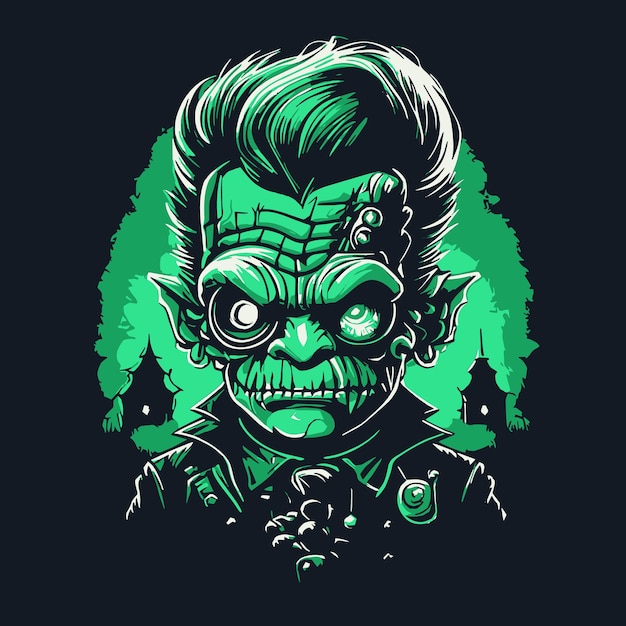 Vetor vetor de design de camisa de frankenstein