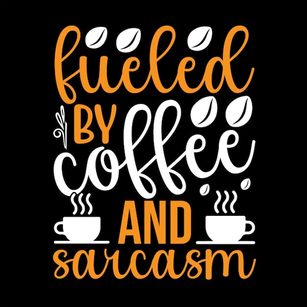 vetor de design de camiseta de café