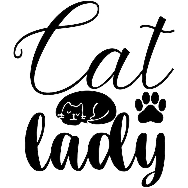 Vetor de design de camiseta de gato
