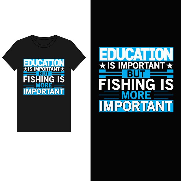 Vetor de design de camiseta de pesca