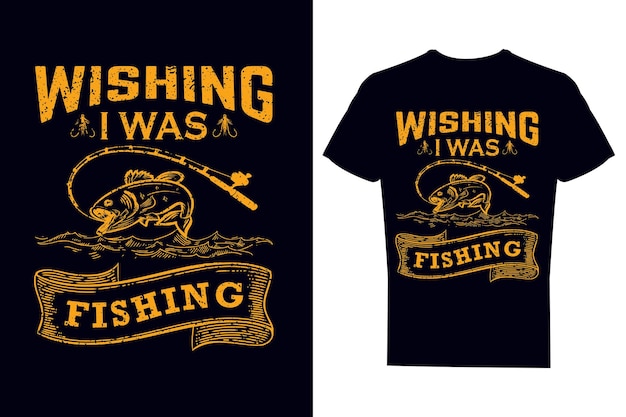 Vetor de design de camiseta de pesca