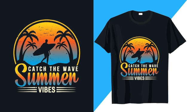 Vetor de design de camiseta de verão para férias de verão