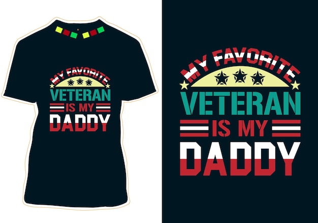 Vetor de design de camiseta do dia dos veteranos