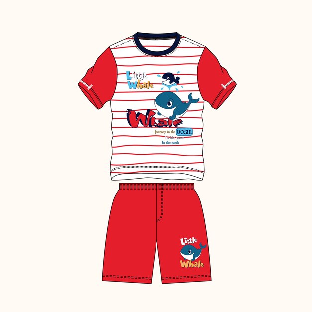 Vetor de design de camiseta infantil