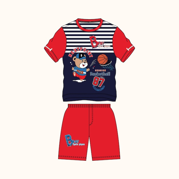 Vetor de design de camiseta infantil