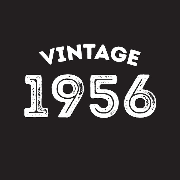 Vetor de design de camiseta retrô vintage de 1956