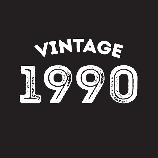 Vetor de design de camiseta retrô vintage de 1990