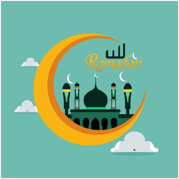 Vetor vetor de design de cartaz de ramadan kareem