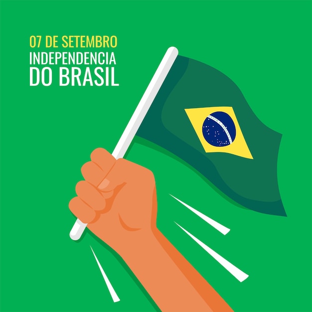 Vetor vetor de design de cartaz do dia da independência do brasil