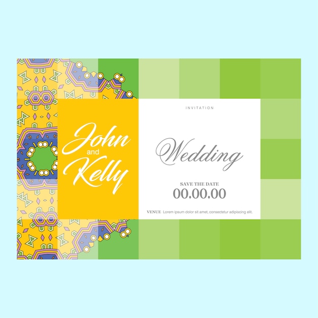 Vetor de design de cartões de casamento