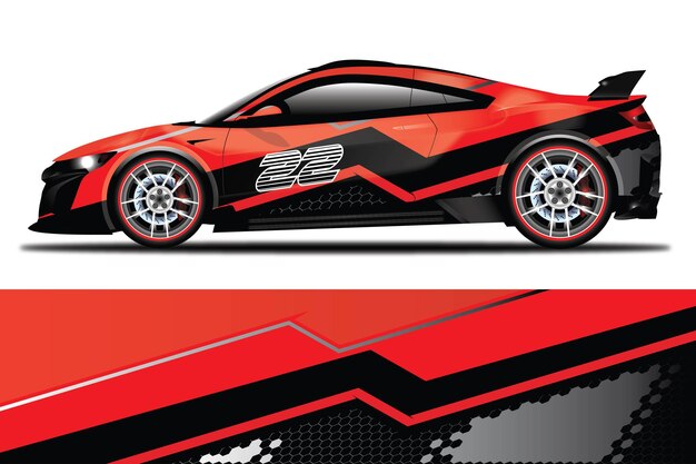 Vetor de design de embalagem de decalque de carro