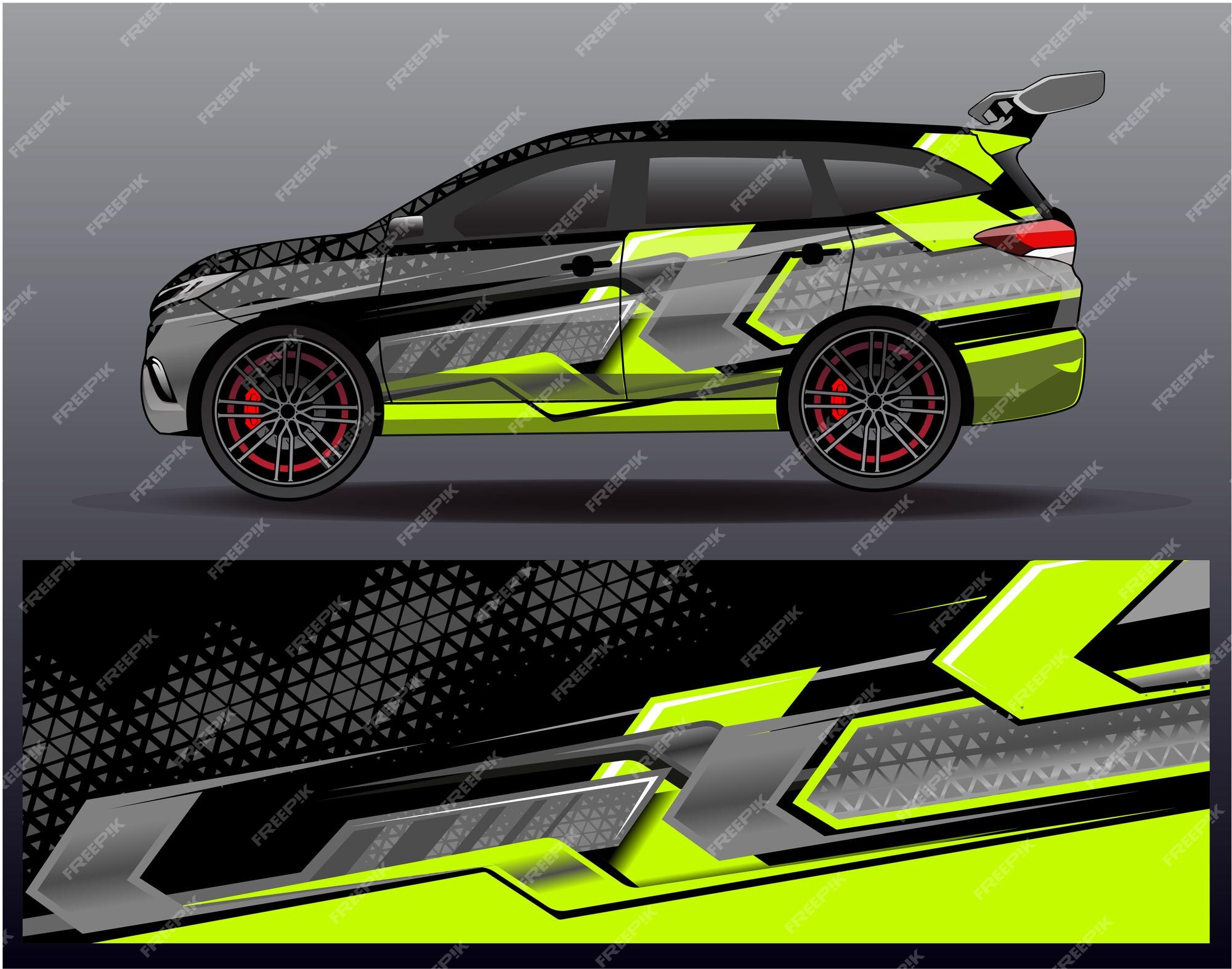 Vector De Design De Envoltório De Carro. Designs De Kit De Fundo De Corrida  De Listra Abstrata Gráfica Para Wrap Veículo Corrida Carro Rally Aventura E  Carpintaria Royalty Free SVG, Cliparts, Vetores