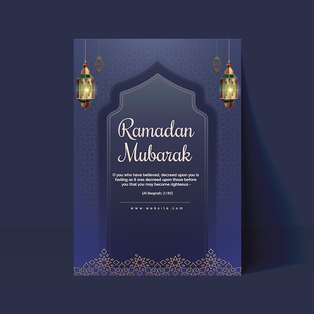 vetor de design de folheto ramadan kareem