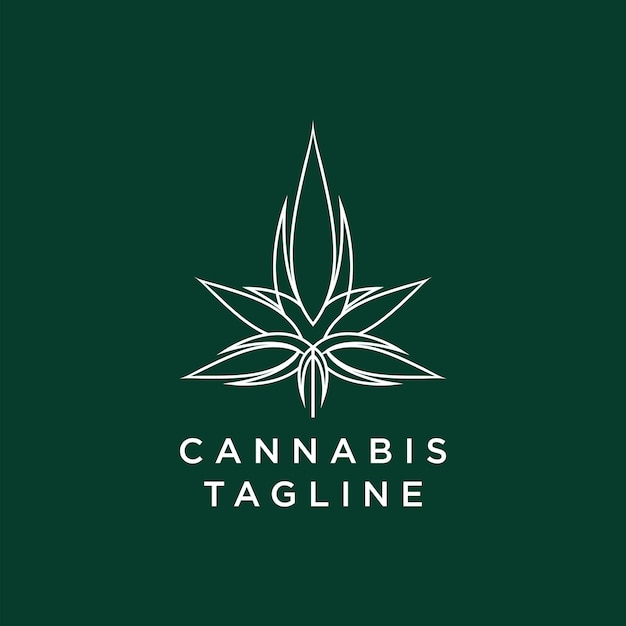 Vetor de design de ícone de logotipo de cannabis