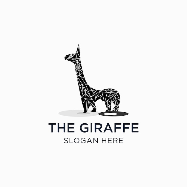 Vetor de design de ícone de logotipo de girafa