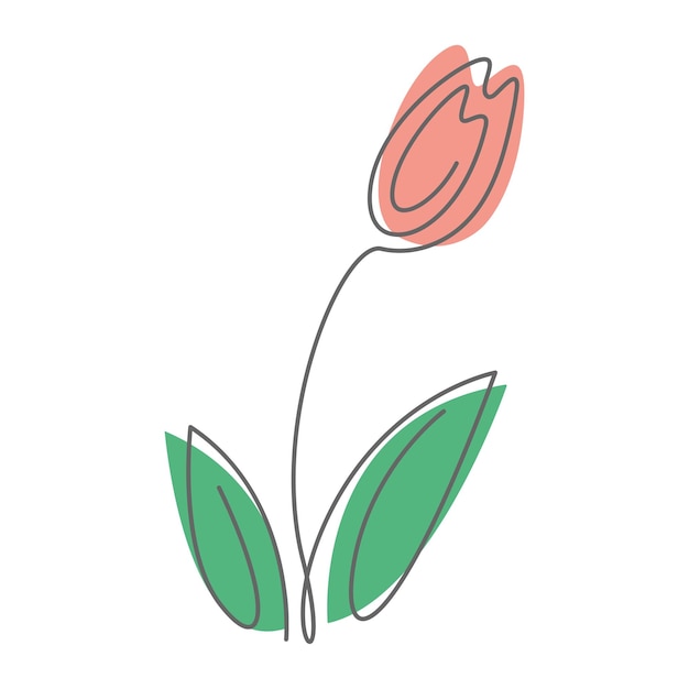 Vetor vetor de design de ícone de tulipa