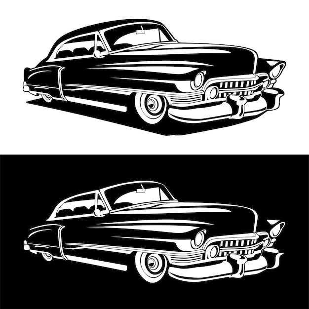 Vetor vetor de design de ilustração de carro clássico