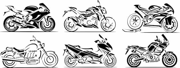 Vetor de design de ilustração de motocicleta esportiva dinâmica