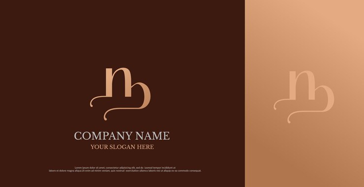 Vetor vetor de design de logo nb inicial