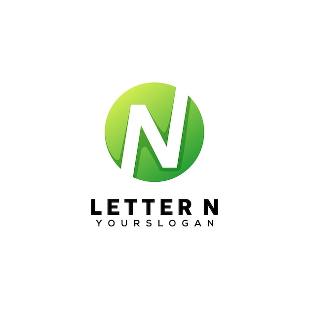 Vetor de design de logotipo da letra n