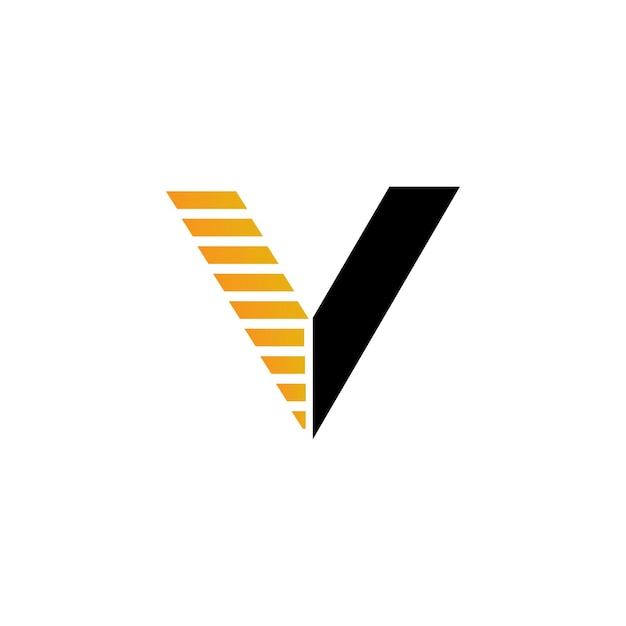 Vetor de design de logotipo da letra v