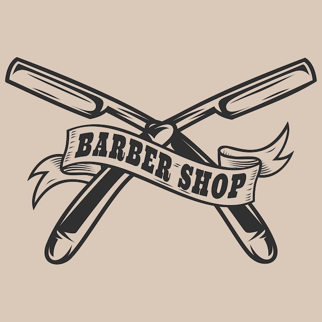 Vetor de design de logotipo de barbearia