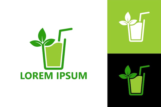 Vetor de design de logotipo de bebida ecológica