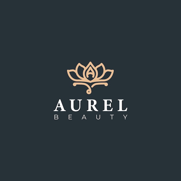 Vetor de design de logotipo de beleza aurel