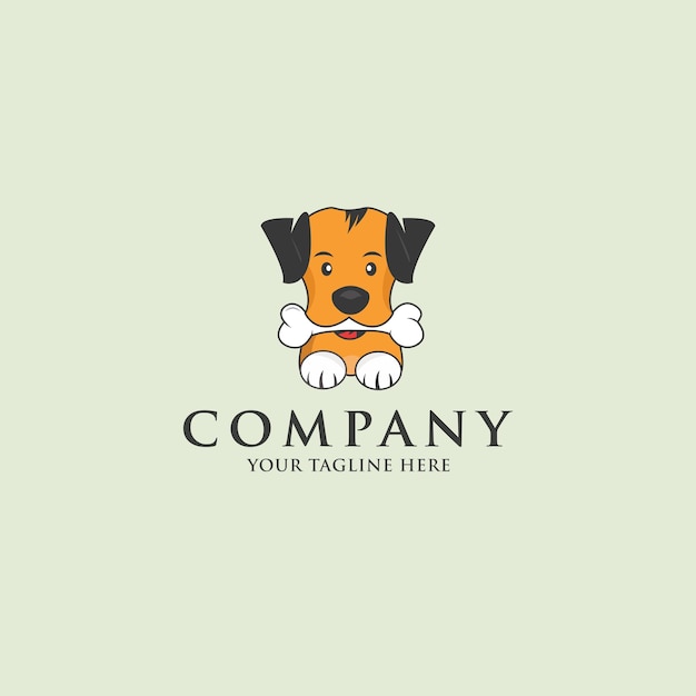 Vetor de design de logotipo de cachorro