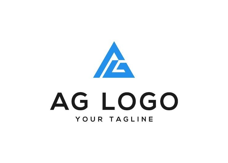 Vetor vetor de design de logotipo de carta ag ag