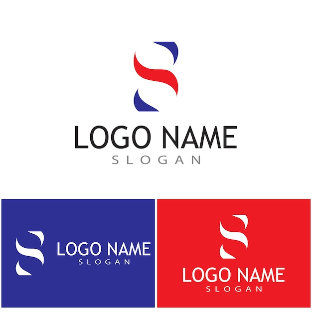 Vetor de design de logotipo de carta s corporativa empresarial