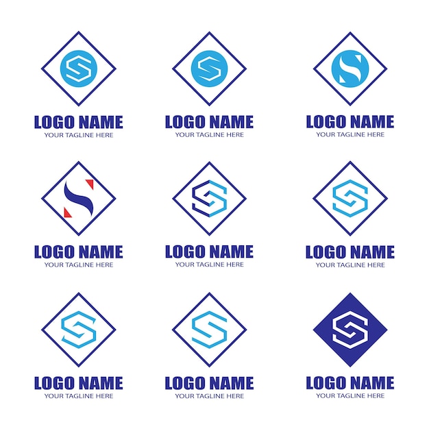 Vetor vetor de design de logotipo de carta s corporativa empresarial