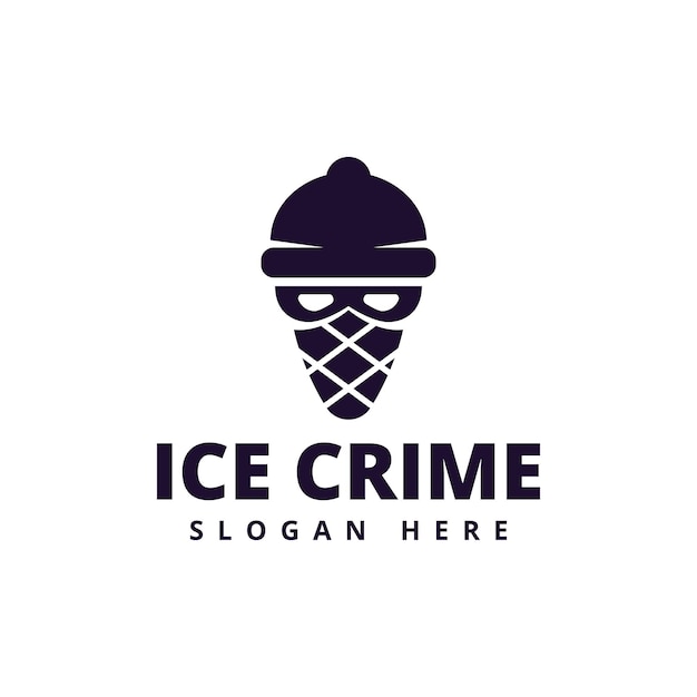 Vetor vetor de design de logotipo de crime de gelo