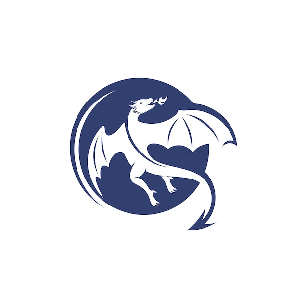 Vetor de design de logotipo de dragão ícone símbolo modelo ilustração