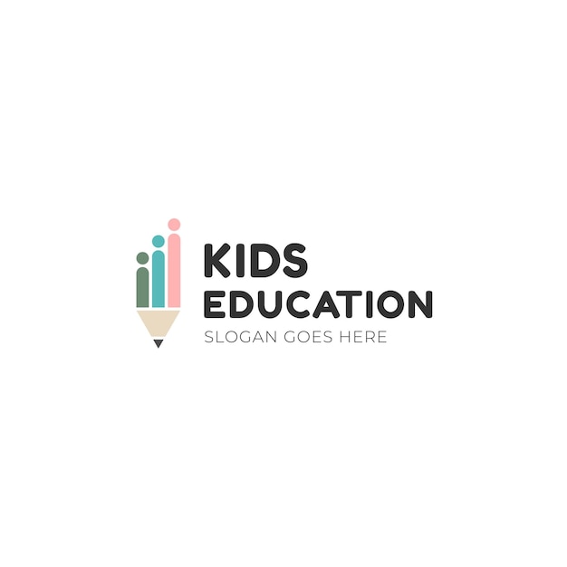 Vetor de design de logotipo de educação infantil