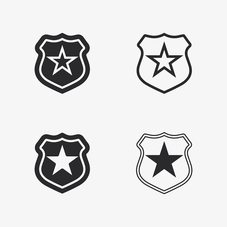 Vetor vetor de design de logotipo de escudomodelo de logotipo de emblema de escudovetor de ícone de logotipo