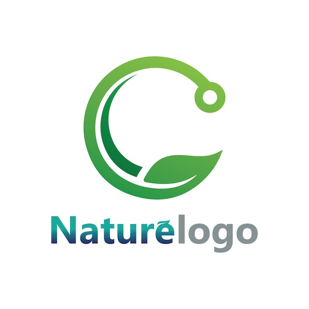 Vetor de design de logotipo de folha para modelo de símbolo de natureza editável Ícone de vetor de elemento de natureza de ecologia de logotipo de folha verde