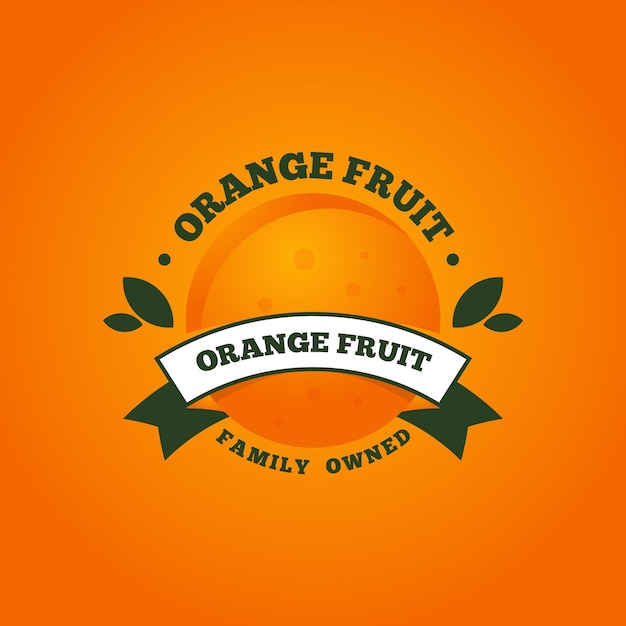 Vetor vetor de design de logotipo de fruta laranja