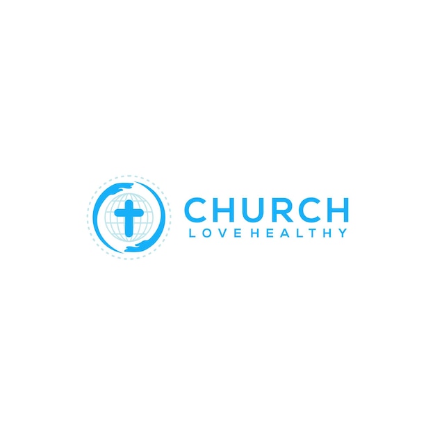 Vetor de design de logotipo de igreja