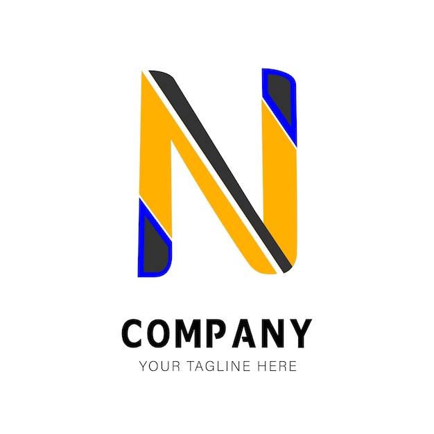 Vetor de design de logotipo de letra n