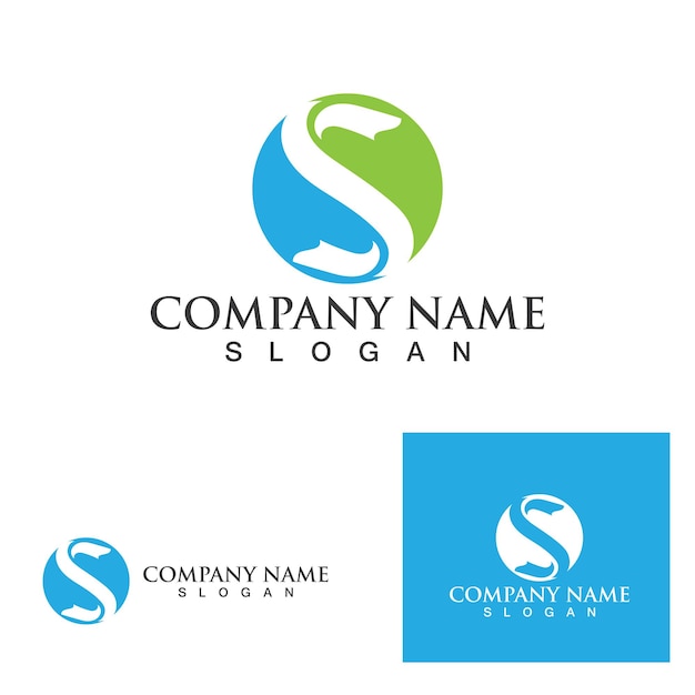 Vetor de design de logotipo de letra s corporativa empresarial