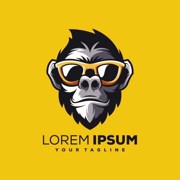 Vetor de design de logotipo de macaco